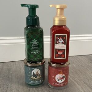 Fresh Balsam and Tis The Season Candle and Foaming Soap Set Bath & Body Works